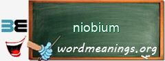 WordMeaning blackboard for niobium